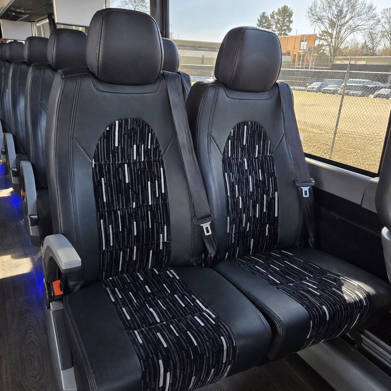 56 passenger charter bus interior