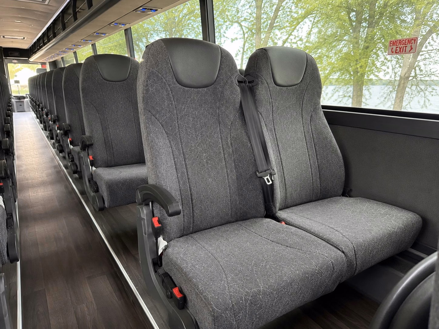 allentown charter bus rental interior